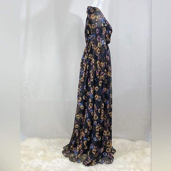Aidan by Aidan Mattox Floral Pleated Chiffon Gown size 0 - Picture 8 of 14
